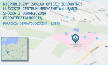 PORADNIA DERMATOLOGICZNA - NIEPUBLICZNY ZAKŁAD OPIEKI ZDROWOTNEJ ŁUŻYCKIE CENTRUM MEDYCZNE W LUBANIU SPÓŁKA Z OGRANICZONĄ ODPOWIEDZIALNOŚCIĄ - UL. ZAWIDOWSKA 4,  LUBAŃ