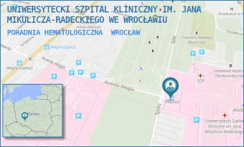PORADNIA HEMATOLOGICZNA - UNIWERSYTECKI SZPITAL KLINICZNY IM. JANA MIKULICZA-RADECKIEGO WE WROCŁAWIU - UL. BOROWSKA 213,  WROCŁAW