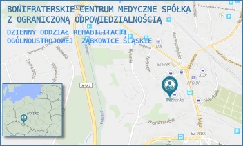 DZIENNY ODDZIAŁ REHABILITACJI OGÓLNOUSTROJOWEJ - BONIFRATERSKIE CENTRUM MEDYCZNE SPÓŁKA Z OGRANICZONĄ ODPOWIEDZIALNOŚCIĄ - 1 MAJA 9,  ZĄBKOWICE ŚLĄSKIE