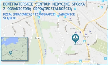 DZIAŁ(PRACOWNIA)FIZJOTERAPII - BONIFRATERSKIE CENTRUM MEDYCZNE SPÓŁKA Z OGRANICZONĄ ODPOWIEDZIALNOŚCIĄ - 1 MAJA 9,  ZĄBKOWICE ŚLĄSKIE
