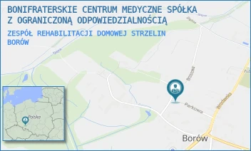 ZESPÓŁ REHABILITACJI DOMOWEJ STRZELIN - BONIFRATERSKIE CENTRUM MEDYCZNE SPÓŁKA Z OGRANICZONĄ ODPOWIEDZIALNOŚCIĄ - PARKOWA 4,  BORÓW
