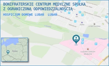 HOSPICJUM DOMOWE LUBAŃ - BONIFRATERSKIE CENTRUM MEDYCZNE SPÓŁKA Z OGRANICZONĄ ODPOWIEDZIALNOŚCIĄ - ZAWIDOWSKA 4,  LUBAŃ