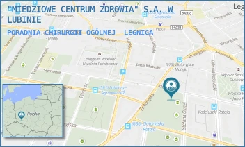 PORADNIA CHIRURGII OGÓLNEJ - "MIEDZIOWE CENTRUM ZDROWIA" S.A. W LUBINIE - UL. STEFANA OKRZEI 14A,  LEGNICA