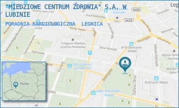 PORADNIA KARDIOLOGICZNA - "MIEDZIOWE CENTRUM ZDROWIA" S.A. W LUBINIE - UL. STEFANA OKRZEI 14A,  LEGNICA