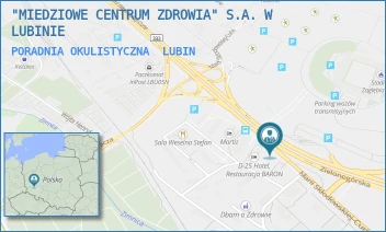 PORADNIA OKULISTYCZNA - "MIEDZIOWE CENTRUM ZDROWIA" S.A. W LUBINIE - UL. M.SKŁODOWSKIEJ-CURIE 54-60,  LUBIN