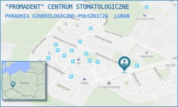 PORADNIA GINEKOLOGICZNO-POŁOŻNICZA - "PROMADENT" CENTRUM STOMATOLOGICZNE - KAZIMIERZA WIELKIEGO 2,  LUBAŃ