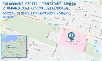 ODDZIAŁ DZIENNY PSYCHIATRYCZNY (OGÓLNY) - "GŁOGOWSKI SZPITAL POWIATOWY" SPÓŁKA Z OGRANICZONĄ ODPOWIEDZIALNOŚCIĄ - UL. TADEUSZA KOŚCIUSZKI 15,  GŁOGÓW