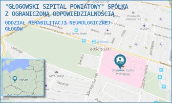 ODDZIAŁ REHABILITACJI NEUROLOGICZNEJ - "GŁOGOWSKI SZPITAL POWIATOWY" SPÓŁKA Z OGRANICZONĄ ODPOWIEDZIALNOŚCIĄ - UL. TADEUSZA KOŚCIUSZKI 15,  GŁOGÓW