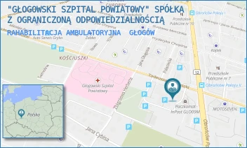 RAHABILITACJA AMBULATORYJNA - "GŁOGOWSKI SZPITAL POWIATOWY" SPÓŁKA Z OGRANICZONĄ ODPOWIEDZIALNOŚCIĄ - UL. TADEUSZA KOŚCIUSZKI 15A,  GŁOGÓW