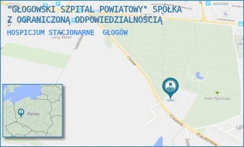 HOSPICJUM STACJONARNE - "GŁOGOWSKI SZPITAL POWIATOWY" SPÓŁKA Z OGRANICZONĄ ODPOWIEDZIALNOŚCIĄ - UL. PAULINÓW 2,  GŁOGÓW