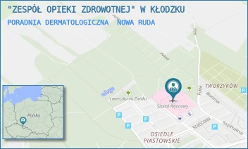 PORADNIA DERMATOLOGICZNA - "ZESPÓŁ OPIEKI ZDROWOTNEJ" W KŁODZKU - UL. SZPITALNA 8,  NOWA RUDA
