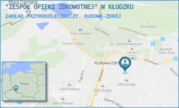 ZAKŁAD PRZYRODOLECZNICZY - "ZESPÓŁ OPIEKI ZDROWOTNEJ" W KŁODZKU - UL. ZDROJOWA 36/C,  KUDOWA-ZDRÓJ