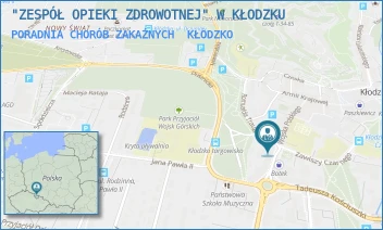 PORADNIA CHORÓB ZAKAŹNYCH - "ZESPÓŁ OPIEKI ZDROWOTNEJ" W KŁODZKU - UL. WOJSKA POLSKIEGO 16,  KŁODZKO