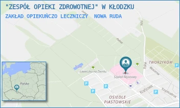 ZAKŁAD OPIEKUŃCZO LECZNICZY - "ZESPÓŁ OPIEKI ZDROWOTNEJ" W KŁODZKU - UL. SZPITALNA 8,  NOWA RUDA