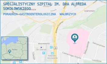 PORADNIA GASTROENTEROLOGICZNA - SPECJALISTYCZNY SZPITAL IM. DRA ALFREDA SOKOŁOWSKIEGO - UL. SOKOŁOWSKIEGO 4,  WAŁBRZYCH