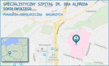 PORADNIA ONKOLOGICZNA - SPECJALISTYCZNY SZPITAL IM. DRA ALFREDA SOKOŁOWSKIEGO - UL. SOKOŁOWSKIEGO 4,  WAŁBRZYCH