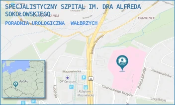 PORADNIA UROLOGICZNA - SPECJALISTYCZNY SZPITAL IM. DRA ALFREDA SOKOŁOWSKIEGO - UL. SOKOŁOWSKIEGO 4,  WAŁBRZYCH
