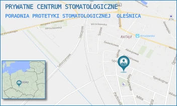 PORADNIA PROTETYKI STOMATOLOGICZNEJ - PRYWATNE CENTRUM STOMATOLOGICZNE - UL. SPOKOJNA 23,  OLEŚNICA