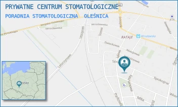PORADNIA STOMATOLOGICZNA - PRYWATNE CENTRUM STOMATOLOGICZNE - UL. SPOKOJNA 23,  OLEŚNICA