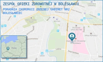 PORADNIA CHIRURGII OGÓLNEJ GABINET NR2 - ZESPÓŁ OPIEKI ZDROWOTNEJ W BOLESŁAWCU - UL. JELENIOGÓRSKA 4,  BOLESŁAWIEC