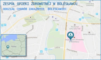 ODDZIAŁ CHORÓB ZAKAŹNYCH - ZESPÓŁ OPIEKI ZDROWOTNEJ W BOLESŁAWCU - UL. JELENIOGÓRSKA 4,  BOLESŁAWIEC
