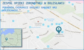 PORADNIA CHIRURGII OGÓLNEJ GABINET NR2 - ZESPÓŁ OPIEKI ZDROWOTNEJ W BOLESŁAWCU - UL. STEFANA STARZYŃSKIEGO 48,  BOLESŁAWIEC