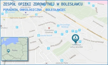 PORADNIA ONKOLOGICZNA - ZESPÓŁ OPIEKI ZDROWOTNEJ W BOLESŁAWCU - UL. STEFANA STARZYŃSKIEGO 48,  BOLESŁAWIEC