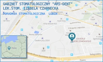 PORADNIA STOMATOLOGICZNA - GABINET STOMATOLOGICZNY "ARS-DENT" LEK.STOM. IZABELA CZARNECKA - BUDZISZYŃSKA 29/13,  LUBIN