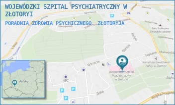 PORADNIA ZDROWIA PSYCHICZNEGO - WOJEWÓDZKI SZPITAL PSYCHIATRYCZNY W ZŁOTORYI - UL. SZPITALNA 9,  ZŁOTORYJA