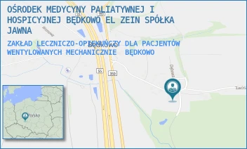 ZAKŁAD LECZNICZO-OPIEKUŃCZY DLA PACJENTÓW WENTYLOWANYCH MECHANICZNIE - OŚRODEK MEDYCYNY PALIATYWNEJ I HOSPICYJNEJ BĘDKOWO EL ZEIN SPÓŁKA KOMANDYTOWA - BĘDKOWO 1,  BĘDKOWO