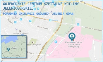 PORADNIA CHIRURGII OGÓLNEJ - WOJEWÓDZKIE CENTRUM SZPITALNE KOTLINY JELENIOGÓRSKIEJ - UL. MICHAŁA KLEOFASA OGIŃSKIEGO 6,  JELENIA GÓRA