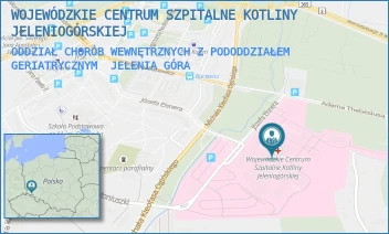 ODDZIAŁ CHORÓB WEWNĘTRZNYCH Z PODODDZIAŁEM GERIATRYCZNYM - WOJEWÓDZKIE CENTRUM SZPITALNE KOTLINY JELENIOGÓRSKIEJ - UL. MICHAŁA KLEOFASA OGIŃSKIEGO 6,  JELENIA GÓRA