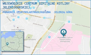 PORADNIA OTORYNOLARYNGOLOGICZNA - WOJEWÓDZKIE CENTRUM SZPITALNE KOTLINY JELENIOGÓRSKIEJ - UL. MICHAŁA KLEOFASA OGIŃSKIEGO 6,  JELENIA GÓRA