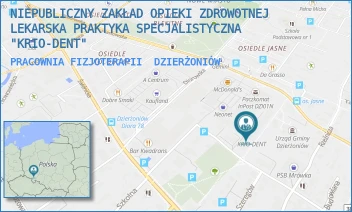 PRACOWNIA FIZJOTERAPII - NIEPUBLICZNY ZAKŁAD OPIEKI ZDROWOTNEJ LEKARSKA PRAKTYKA SPECJALISTYCZNA "KRIO-DENT" - UL. PARKOWA 4D,  DZIERŻONIÓW