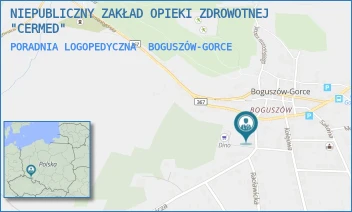 PORADNIA LOGOPEDYCZNA - NIEPUBLICZNY ZAKŁAD OPIEKI ZDROWOTNEJ "CERMED" - UL. GEN. KAROLA ŚWIERCZEWSKIEGO 47,  BOGUSZÓW-GORCE