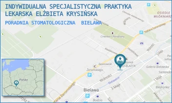 PORADNIA STOMATOLOGICZNA - INDYWIDUALNA SPECJALISTYCZNA PRAKTYKA LEKARSKA ELŻBIETA KRYSIŃSKA - UL. WOLNOŚCI 148,  BIELAWA