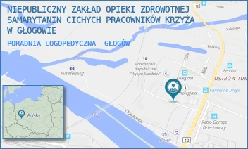 PORADNIA LOGOPEDYCZNA - NIEPUBLICZNY ZAKŁAD OPIEKI ZDROWOTNEJ SAMARYTANIN CICHYCH PRACOWNIKÓW KRZYŻA W GŁOGOWIE - UL. BŁ. LUIGIEGO NOVARESE 2,  GŁOGÓW