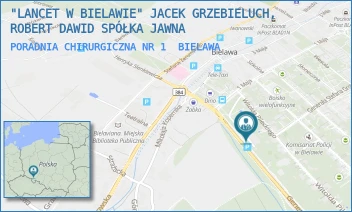 PORADNIA CHIRURGICZNA NR 1 - "LANCET W BIELAWIE" JACEK GRZEBIELUCH, ROBERT DAWID SPÓŁKA JAWNA - UL. ROTMISTRZA WITOLDA PILECKIEGO 10B,  BIELAWA