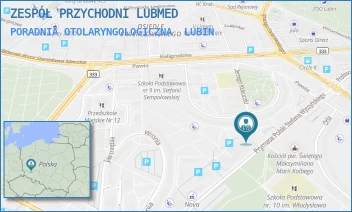 PORADNIA OTOLARYNGOLOGICZNA - ZESPÓŁ PRZYCHODNI LUBMED - UL. PRYMASA POLSKI STEFANA WYSZYŃSKIEGO 6,  LUBIN