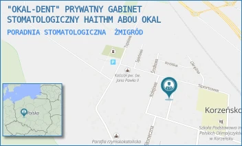 PORADNIA STOMATOLOGICZNA - "OKAL-DENT" PRYWATNY GABINET STOMATOLOGICZNY HAITHM ABOU OKAL - UL. KOLEJOWA 9F/8,  ŻMIGRÓD