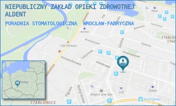 PORADNIA STOMATOLOGICZNA - NIEPUBLICZNY ZAKŁAD OPIEKI ZDROWOTNEJ ALDENT - UL. ARBUZOWA 13/1,  WROCŁAW-FABRYCZNA