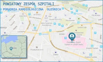 PORADNIA KARDIOLOGICZNA - POWIATOWY ZESPÓŁ SZPITALI - UL. ARMII KRAJOWEJ 1,  OLEŚNICA