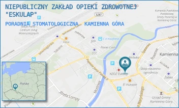 PORADNIA STOMATOLOGICZNA - NIEPUBLICZNY ZAKŁAD OPIEKI ZDROWOTNEJ "ESKULAP" - UL. WŁADYSŁAWA BRONIEWSKIEGO 20,  KAMIENNA GÓRA