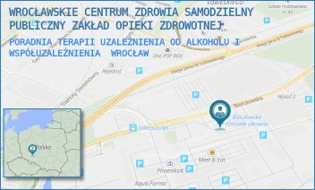 PORADNIA TERAPII UZALEŻNIENIA OD ALKOHOLU I WSPÓŁUZALEŻNIENIA - WROCŁAWSKIE CENTRUM ZDROWIA SAMODZIELNY PUBLICZNY ZAKŁAD OPIEKI ZDROWOTNEJ - UL. BIERUTOWSKA 63,  WROCŁAW