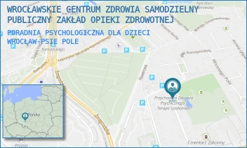 PORADNIA PSYCHOLOGICZNA DLA DZIECI - WROCŁAWSKIE CENTRUM ZDROWIA SAMODZIELNY PUBLICZNY ZAKŁAD OPIEKI ZDROWOTNEJ - UL. SAMUELA BOGUMIŁA LINDEGO 19-21,  WROCŁAW-PSIE POLE