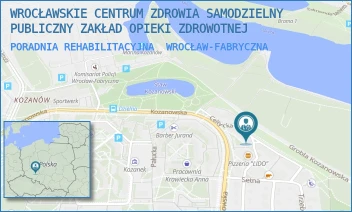 PORADNIA REHABILITACYJNA - WROCŁAWSKIE CENTRUM ZDROWIA SAMODZIELNY PUBLICZNY ZAKŁAD OPIEKI ZDROWOTNEJ - UL. CELTYCKA 15/17,  WROCŁAW-FABRYCZNA