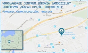 PORADNIA REUMATOLOGICZNA - WROCŁAWSKIE CENTRUM ZDROWIA SAMODZIELNY PUBLICZNY ZAKŁAD OPIEKI ZDROWOTNEJ - UL. BIERUTOWSKA 63,  WROCŁAW