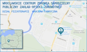 DZIAŁ FIZJOTERAPII - WROCŁAWSKIE CENTRUM ZDROWIA SAMODZIELNY PUBLICZNY ZAKŁAD OPIEKI ZDROWOTNEJ - UL. STABŁOWICKA 125,  WROCŁAW-FABRYCZNA