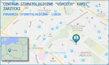 PORADNIA STOMATOLOGICZNA - CENTRUM STOMATOLOGICZNE "UŚMIECH" KAMIL ZARZYCKI - UL. SOKOLA 33B,  LUBIN