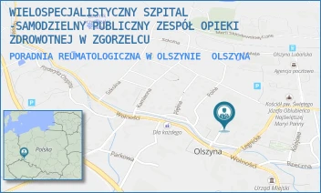PORADNIA REUMATOLOGICZNA W OLSZYNIE - WIELOSPECJALISTYCZNY SZPITAL -SAMODZIELNY PUBLICZNY ZESPÓŁ OPIEKI ZDROWOTNEJ W ZGORZELCU - WOLNOŚCI 20 E,  OLSZYNA